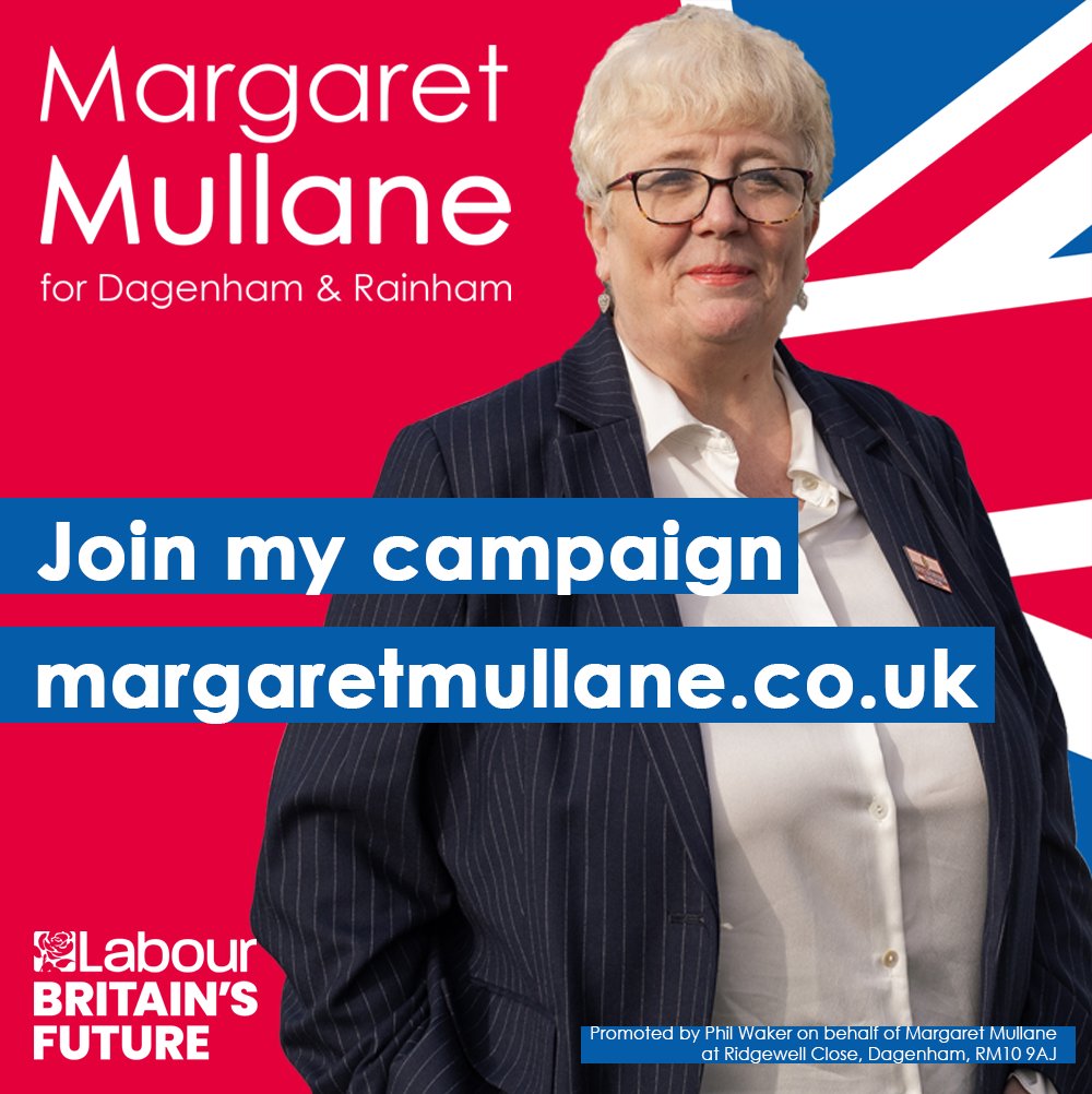 The community is at the heart of everything I do, and I want everyone to have a say in our future. 📢 Join my campaign to be #Labour's next MP for #Dagenham & #Rainham. 👇 community.margaretmullane.co.uk Together let's build a future we can be proud of. 🌹