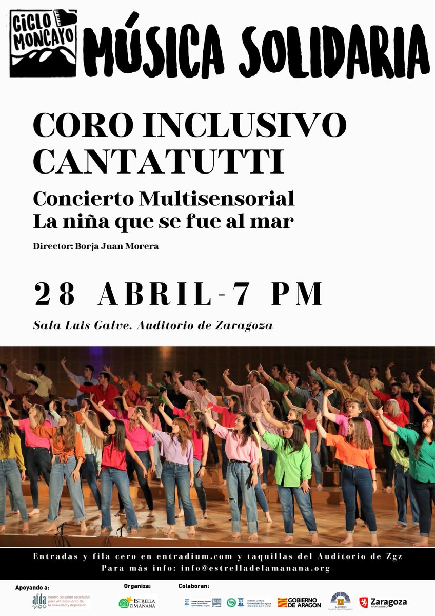 📅Domingo - 19:00 horas 🗣️En directo por videostreaming no te pierdas el concierto del Coro Inclusivo Cantatutti. 📺cartv.es/aragoncultura/…