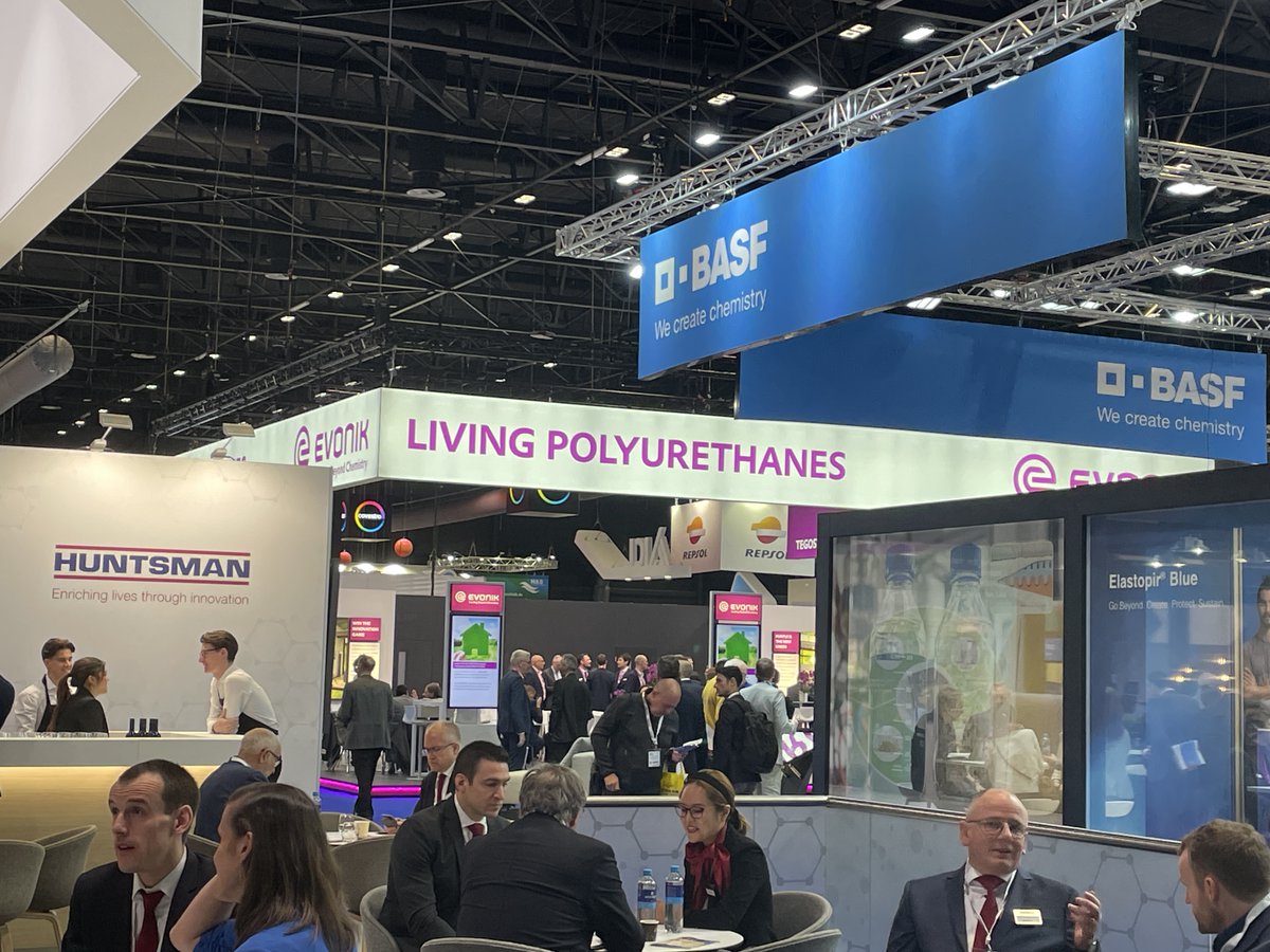 After another busy morning at UTECH Europe. There is still time to fit in a few more meetings this afternoon.
#Polyurethane #Exhibition #Sustainability #MaterialScience #Innovation #Networking