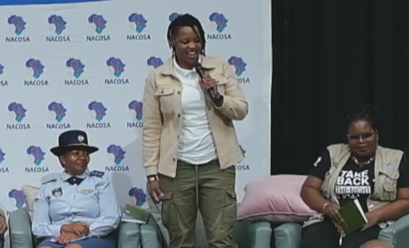 Violet Ralefathane, a non-binary young person and participant on the GLO programme: “Support is important, it builds confidence and it should start at home because if you don’t get support at home how do you expect others to support you?” #LGBTQIA #ItTakesAVillage #EndGBV
