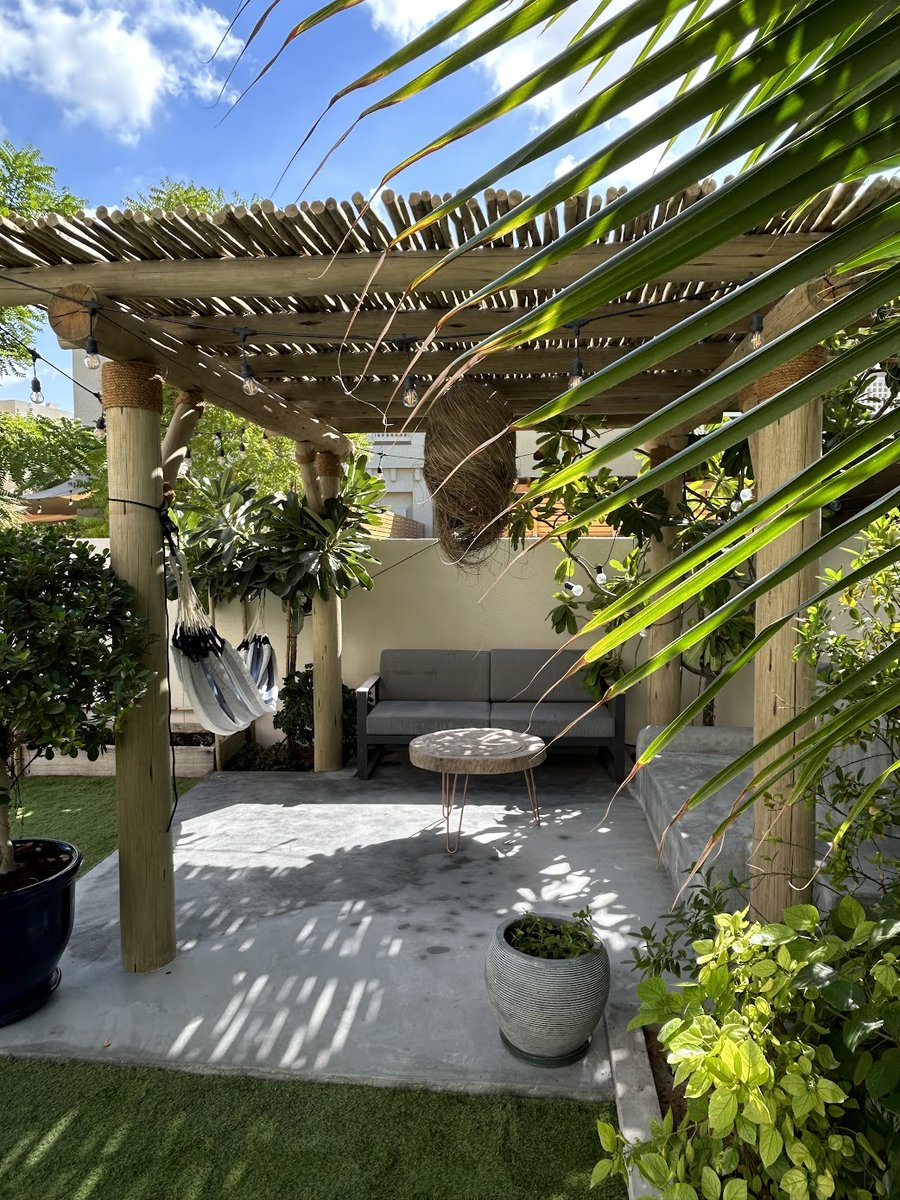 A pergola can offer extra living space, allowing you to spend plenty of time hosting your loved ones and relaxing in style. Treat yourself to a place in which to relax and socialize without leaving the comfort of your home. #Timber #Pergola #Lath #OutdoorLiving #Dubai