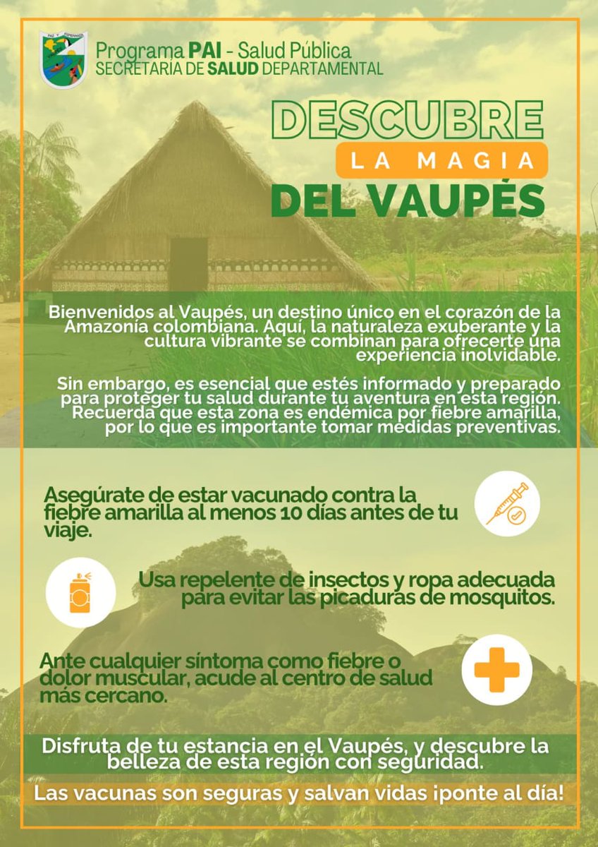 #Vacúnate | La Semana de Vacunación en las Américas se celebra del 20 al 27 de abril de 2024 y es una oportunidad importante para promover la inmunización y proteger la salud de todos.
Las vacunas son seguras y salvan vidas ¡Ponte al día!   
<a href="/PAHOWHO/">PAHO/WHO</a>
   #SVA2024