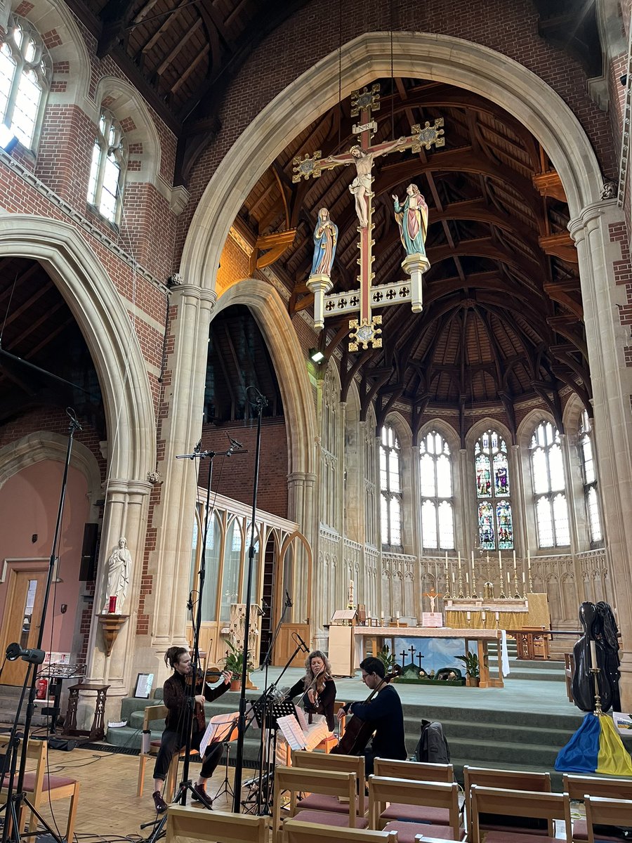 We had a fantastic day @saintsabounding on Monday recording ‘Conjure’ by @freyawaleycohen Freya’s Debut Disc will be released later this year so keep an eye on our socials 👀 In the meantime, here are some snaps from the session 📸 @AnnBeilbyViola @TamsinWaleyCohe