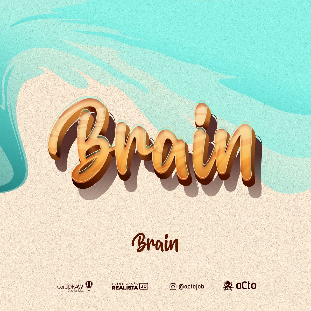 Dive into the mind-bending world of OCTO's imagination with 'Brain'! 🌊 This design isn't just waves and grains; it's a journey through creativity. Did you know OCTO worked magic with CorelDRAW to bring this to life?