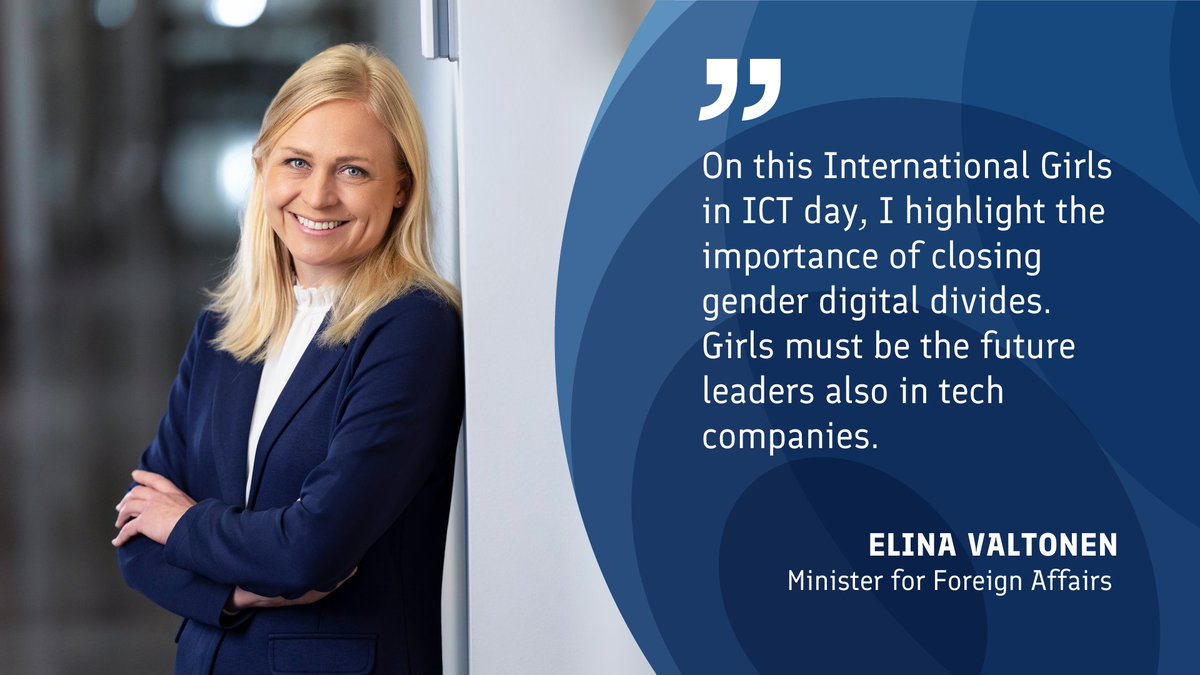 Finland strives for a more gender equal digitalization. Global access to technology is also a human rights matter. Finland co-leads Generation Equality Action Coalition for Technology and Innovation, which is a part of Generation Equality campaign led by UN Women. #GirlsinICT