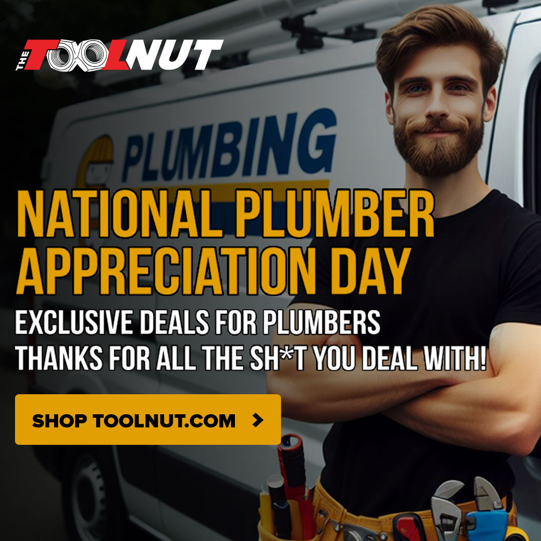 Happy National Plumber Appreciation Day! Exclusive Deals ▶️TOOLNUT.COM◀️ 
CLICK ON OUR DEALS PAGE
.
#toolnut #certifiedtoolnut #plumber #plumbers #plumberappreciationday