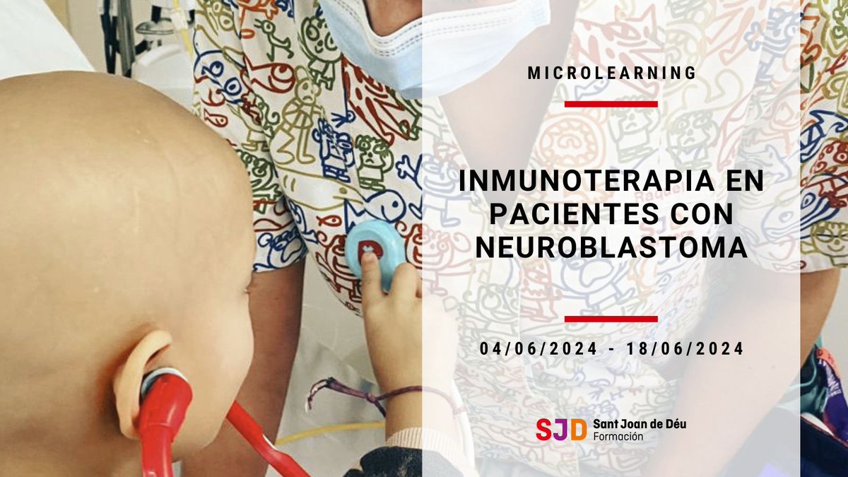 🚀 Descubre la innovación en el tratamiento del neuroblastoma con nuestro curso de microlearning en Inmunoterapia. 🎯 Dirigido a enfermeras especializadas en oncología pediátrica. 👇 Inscríbete y domina el tratamiento y el papel clave de la enfermería. formacion.sjdhospitalbarcelona.org/es/inmunoterap…