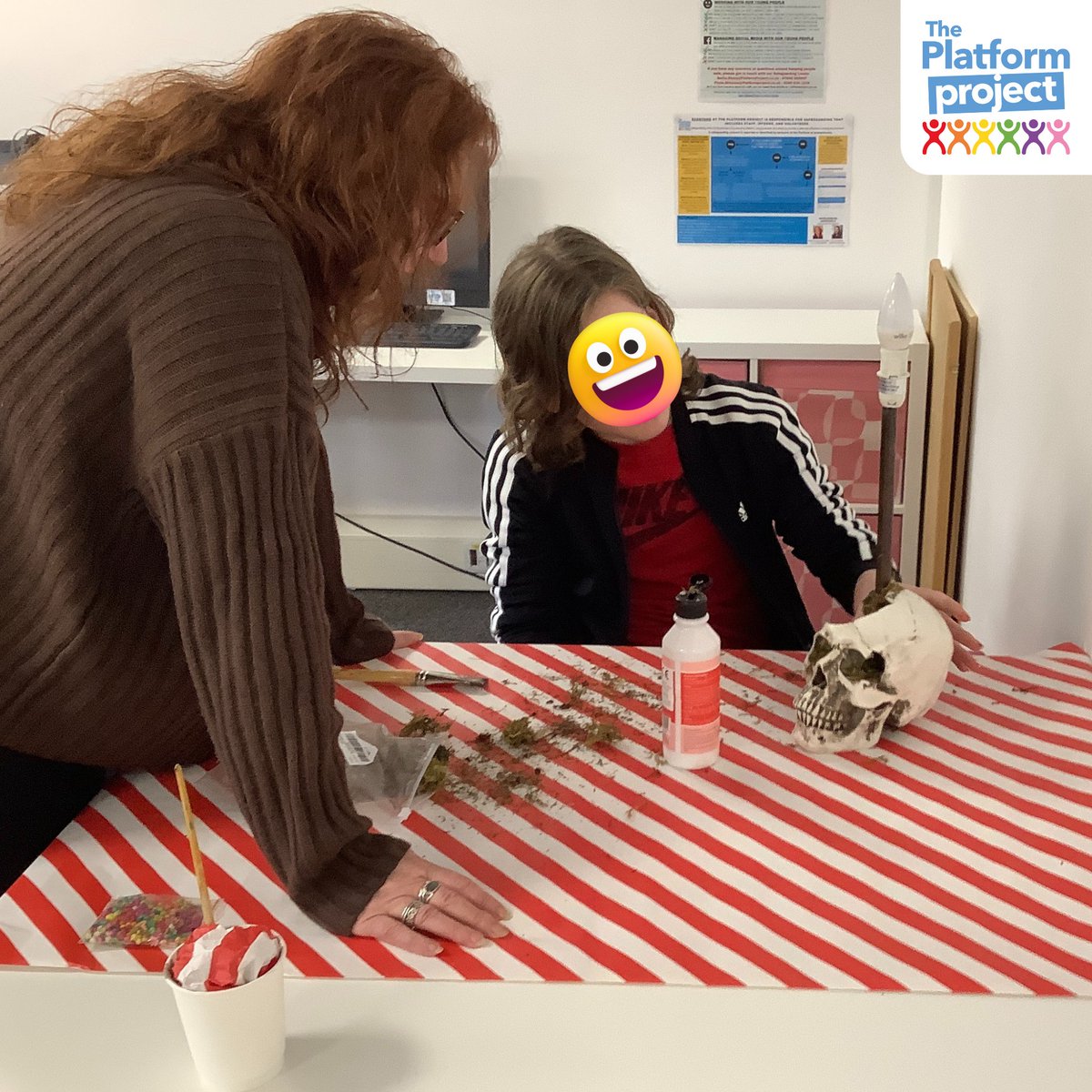 SwindonPlatform's tweet photo. One of our students has taken on a decorative skull, and creating an awesome lamp out of it! 💀 

You could see all this and more at our Open Day and Student Showcase! 🤩

Date: 22nd May
Time: 11am - 1.30pm
Venue: The Platform Project, Unit 2 Lancaster House, SN3 3RT

#Swindon https://t.co/q2AfGIMrqn