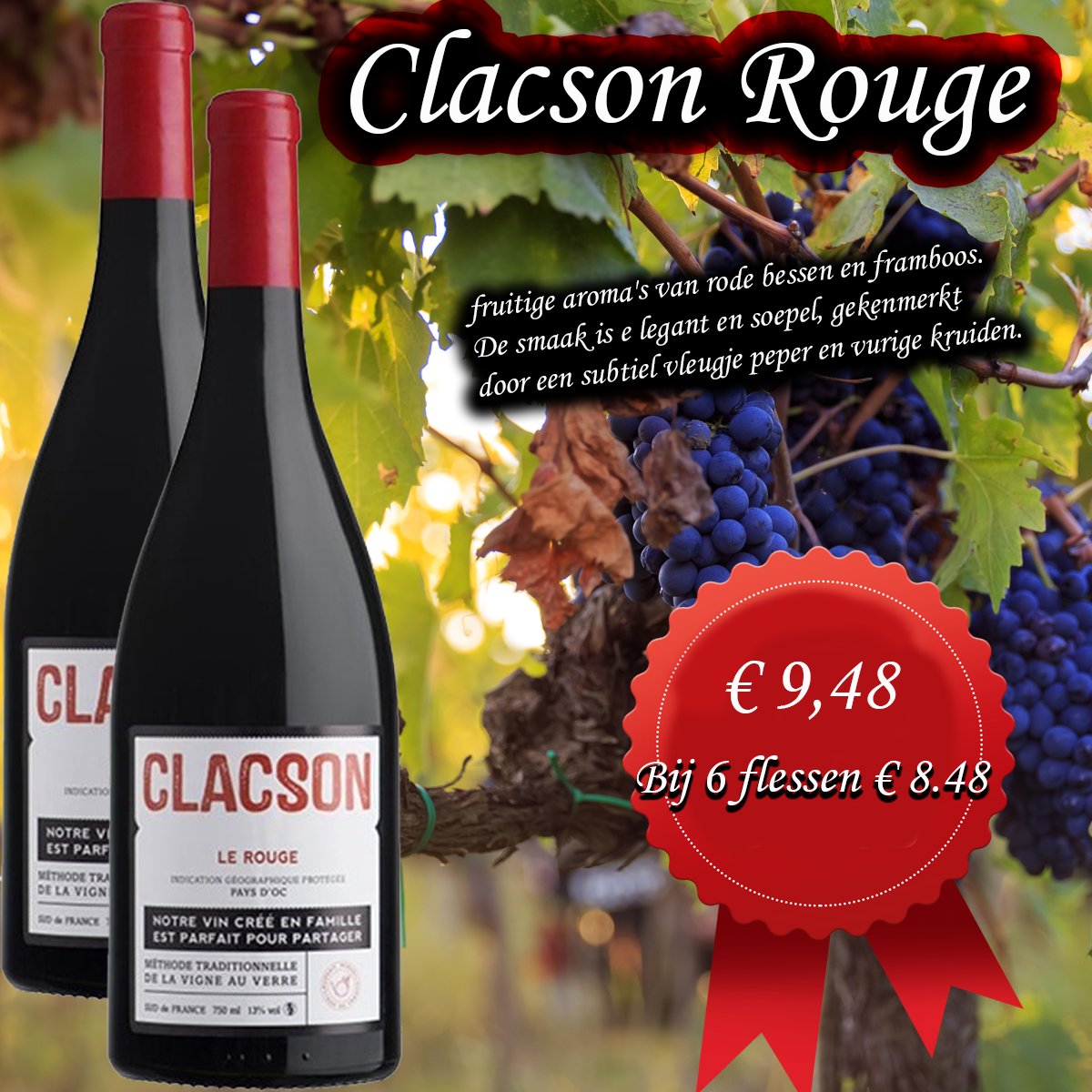 Clacson Rouge
wijnhandelgrandcave.nl/keuze-menu-wij…
 #wine #wijn #vino #winestagram #rodewijn #languedoc #wijnhandelgrandcave #yerseke #zeeland #frankrijk #wijnen #winelover #wijnenwijnenwijnen #wijnonline