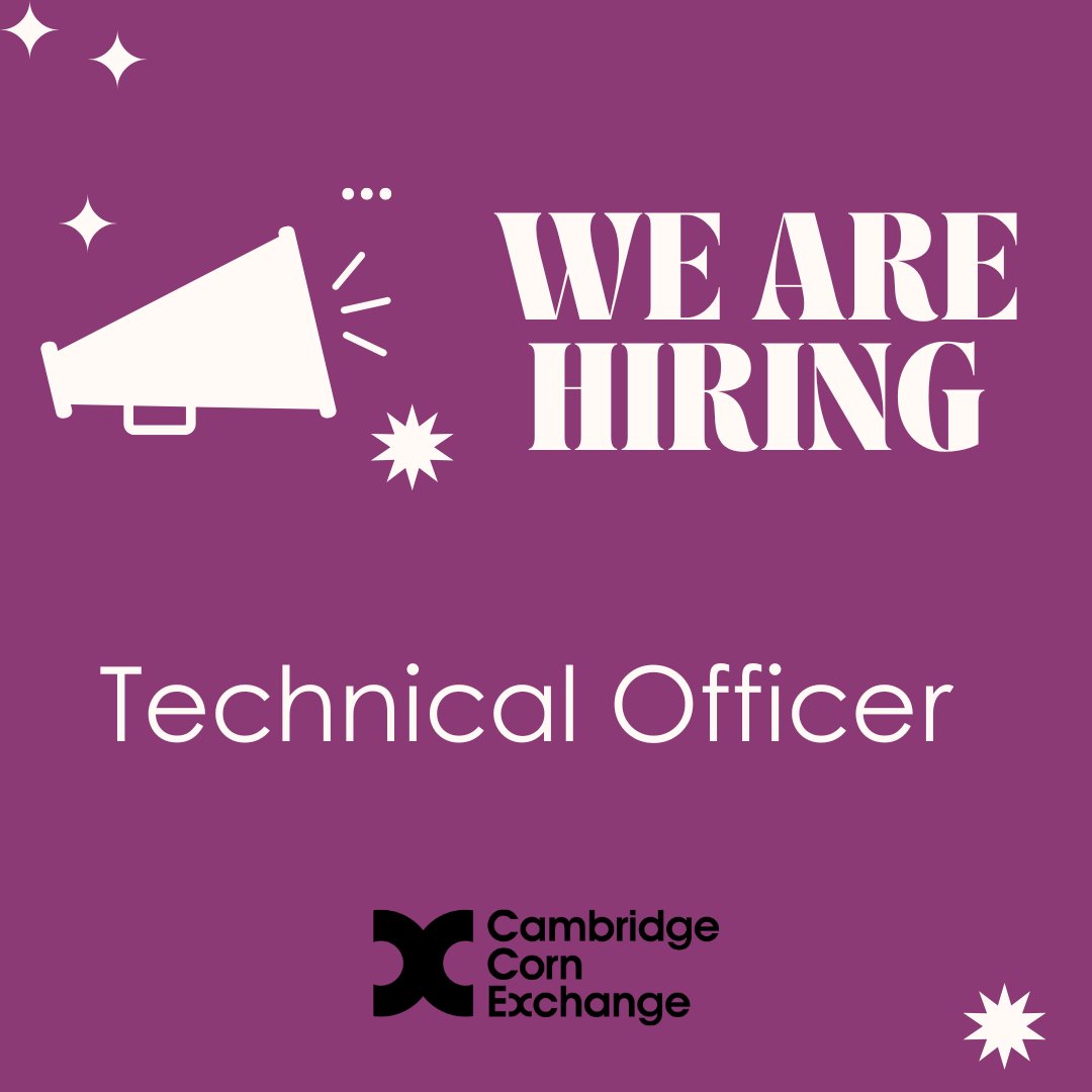 We have an exciting opportunity for an experienced technician to join our front-line team to work on a variety of large-scaled toured events; including theatre and dance shows, rock gigs, comedy shows, classical concerts and corporate events: cambridgelive.org.uk/cultural-servi…