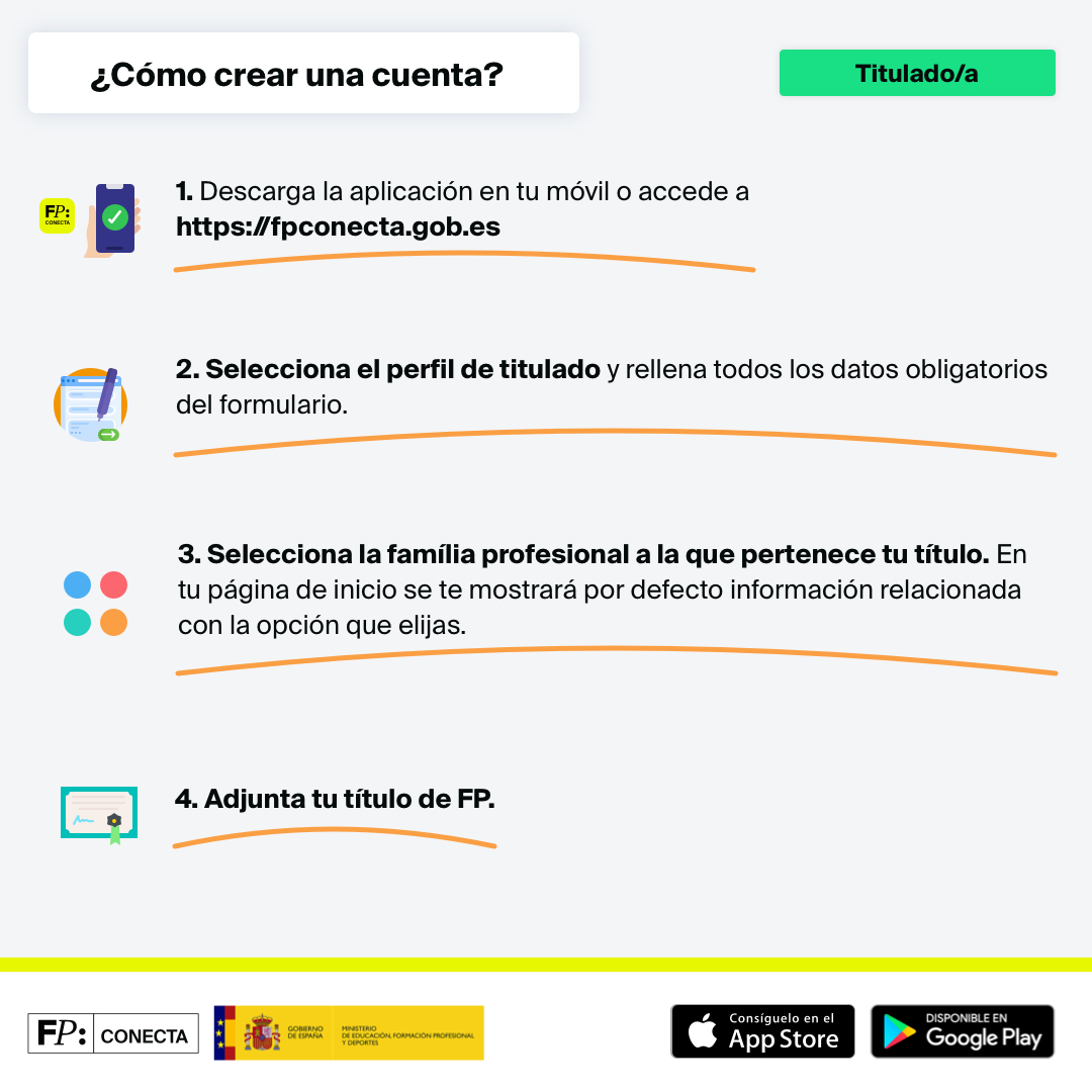 ¿Has estudiado una #FormaciónProfesional y estás buscando empleo?

FP Conecta ya está disponible: el portal que conecta a titulados con empresas y les ayuda a avanzar en su carrera profesional.

fpconecta.gob.es

Mira cómo puedes registrarte gratis 👇 #YoSoyFP