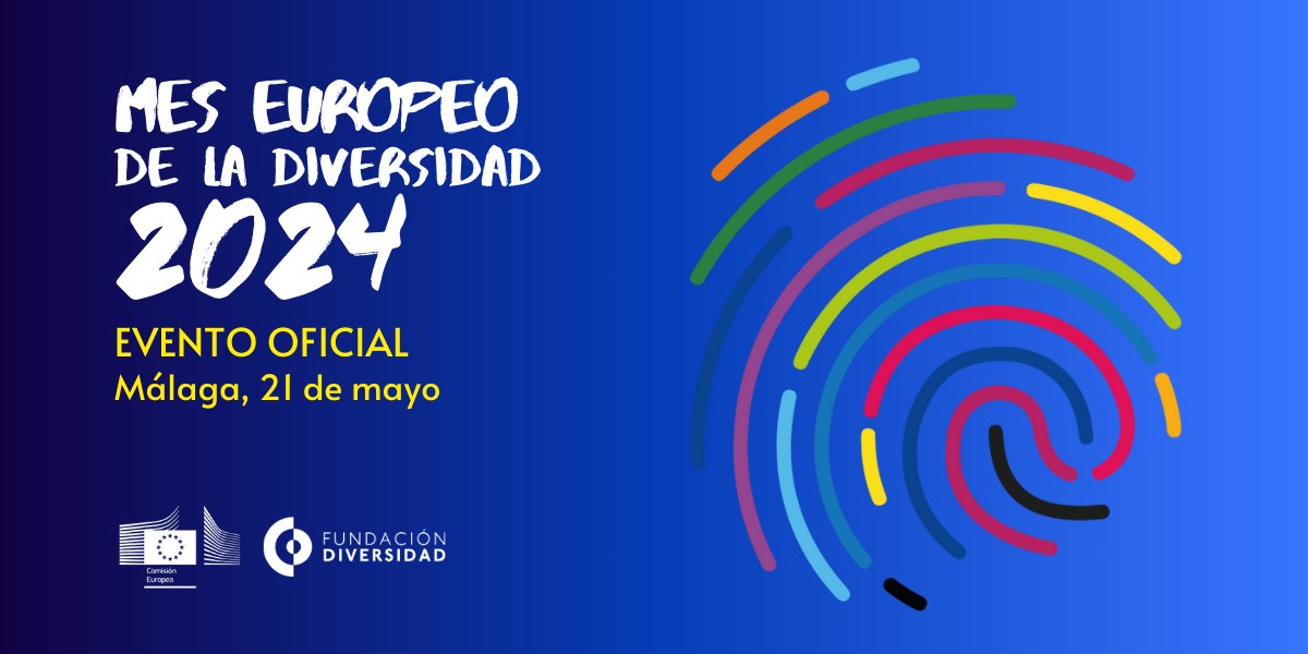 📢 Te invitamos a participar en el evento oficial en España del 𝐌𝐞𝐬 𝐄𝐮𝐫𝐨𝐩𝐞𝐨 𝐝𝐞 𝐥𝐚 𝐃𝐢𝐯𝐞𝐫𝐬𝐢𝐝𝐚𝐝, organizado por la Representación de la <a href="/ComisionEuropea/">Comisión Europea en España</a> en España y <a href="/Fund_Diversidad/">Fundación Diversidad</a>.

💼 Tendrá lugar en 𝐌á𝐥𝐚𝐠𝐚 el 𝟐𝟏 𝐝𝐞 𝐦𝐚𝐲𝐨 y además será