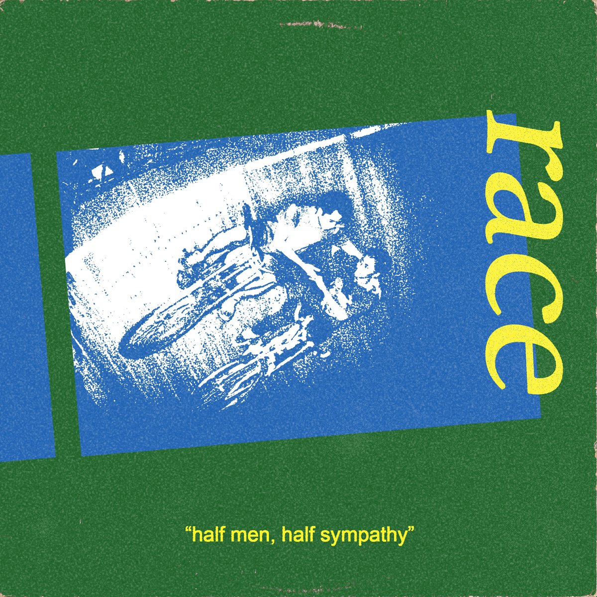 The 'Half Man, Half Sympathy' debut album by Race is out today on Chaotic Pop Records and our @subjangle label (CDr) and Faster Records (cassette) today !!! Claim a 15% discount using code 'race15' before 30.04.24 at the checkout link below subjangle.bandcamp.com/album/half-man…