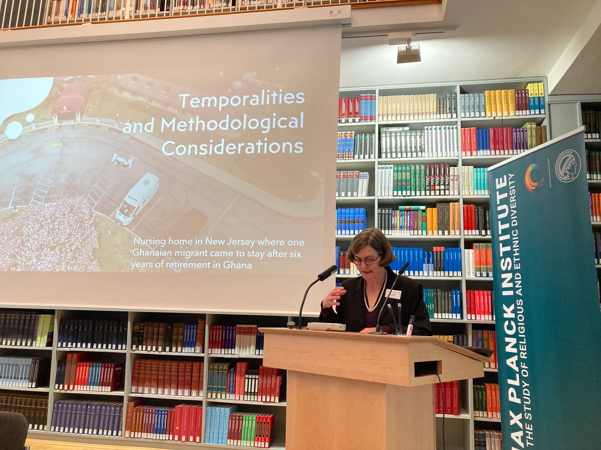 A fascinating keynote talk by Cati Coe on flexibility, repertoires and temporalities of social protection and the as-if worlds that transnational Ghanaians inhabit in anticipating and managing multiple forms of present and future uncertainty @mpimmg