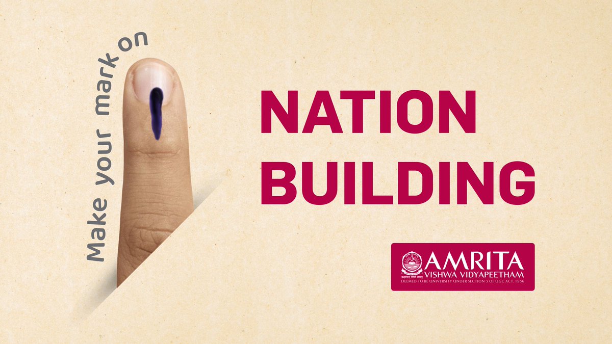 Vote makes us all equal. Make your mark on nation building. #Amrita #Voting #Elections