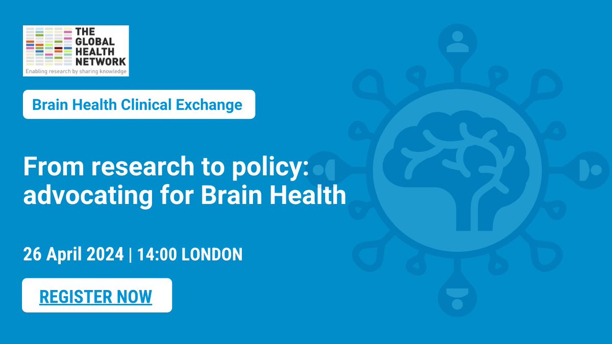 Join us this Friday at 2pm (UK time) to listen to Prof Owolabi, @jtjordan & @SamMountney share their experience of advocating for 🧠health - turning research into policy. Book today👉 tinyurl.com/36hkc34a