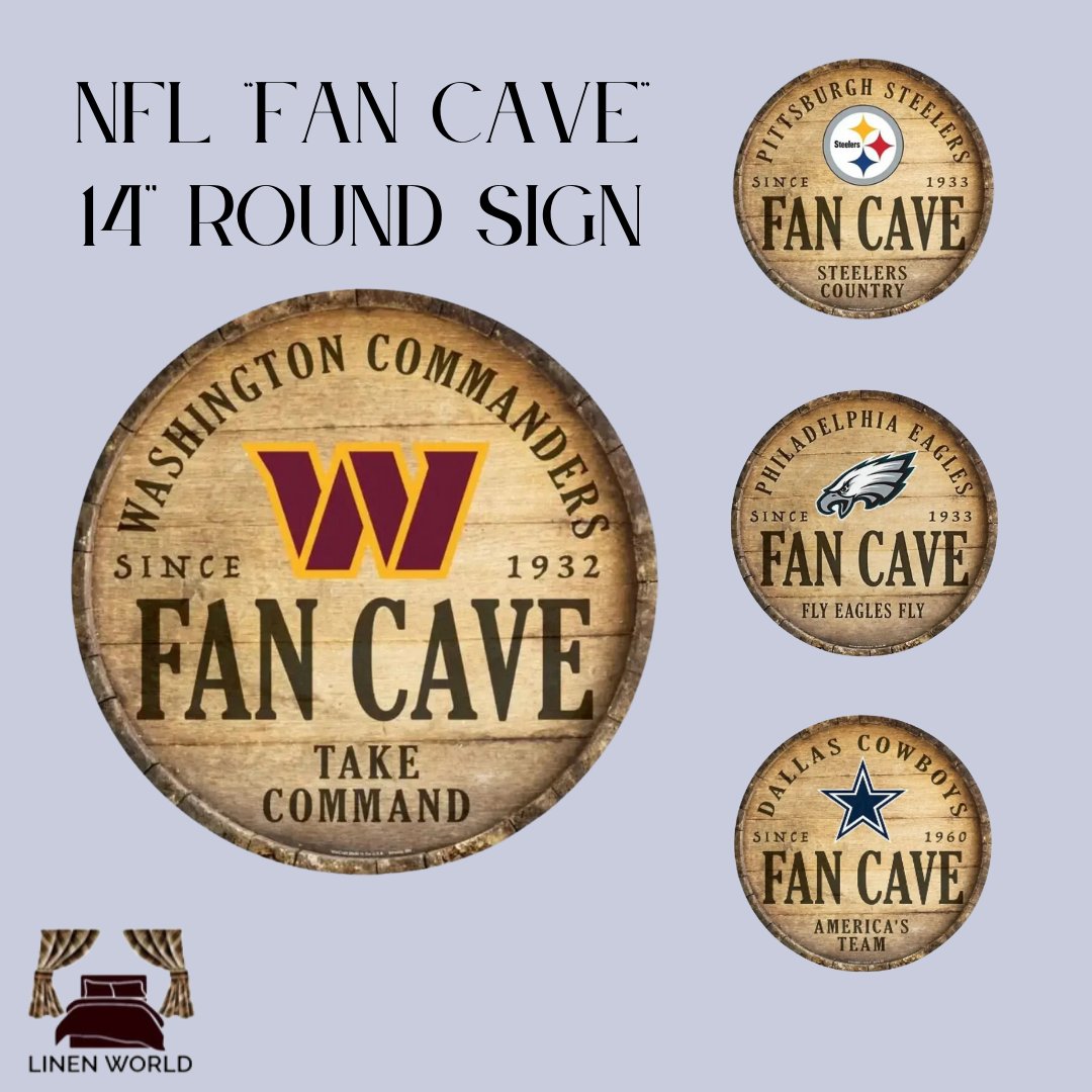 NFL “FAN CAVE” 14" ROUND SIGN

🏈 Calling all NFL fanatics! 📣 Elevate your fan game with our brand new NFL "Fan Cave" 14" round sign! 🙌🎉 Show off your team pride in style and let everyone know where the real action goes down on game#NFLFanCave #GameDayReady #TeamPride 🏟️🔥
