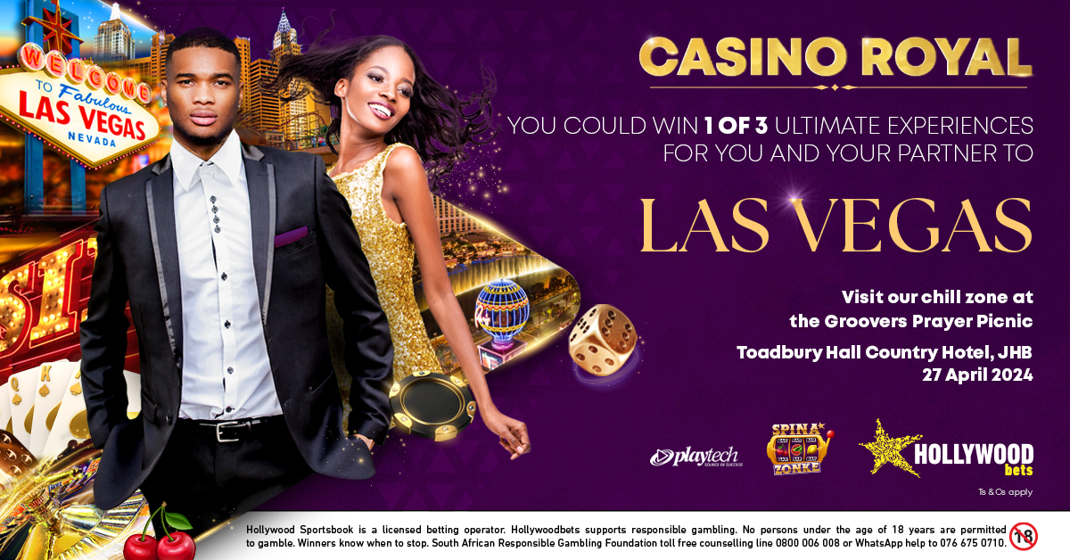 Hollywoodbets's tweet photo. Get set, get ready, Groove with the Purple team at Groovers Prayer this Saturday. 

Take part in our Playtech competition and stand a chance to win 1 of 3 tickets to Las Vegas 🎰

See you there!

#HWBTWT https://t.co/LY3OlZTO6C