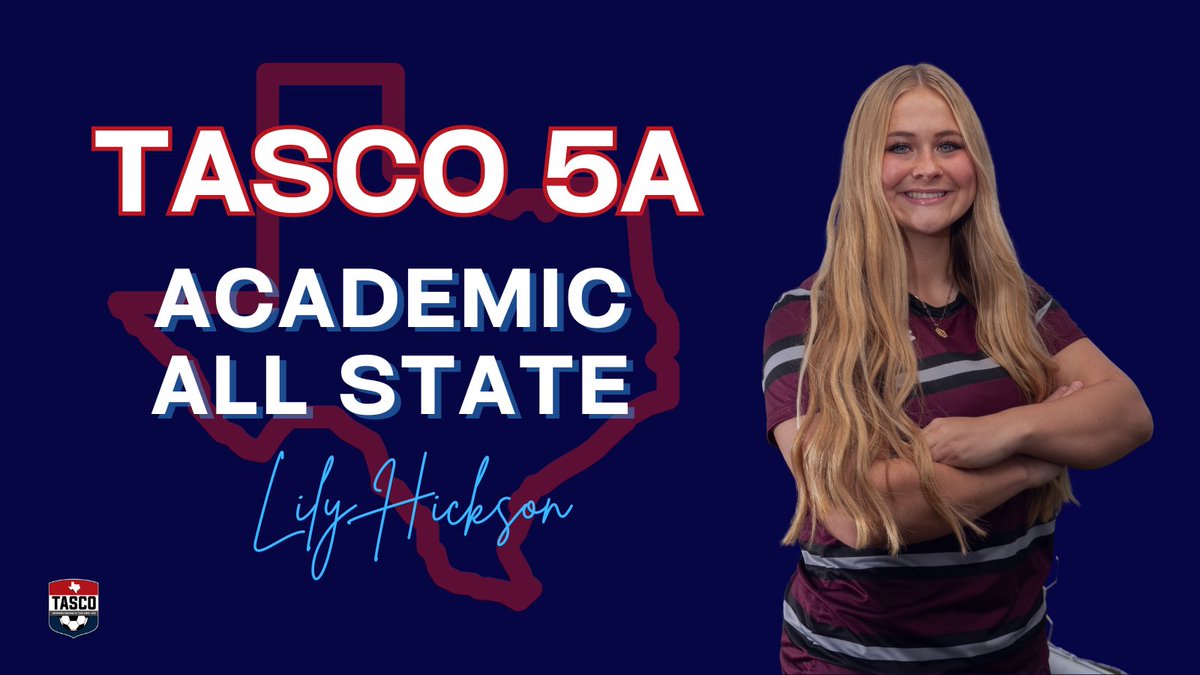 Congratulations to <a href="/lily_hickson/">Lily Hickson</a> on receiving <a href="/tascosoccer/">TASCO</a> Academic All State!