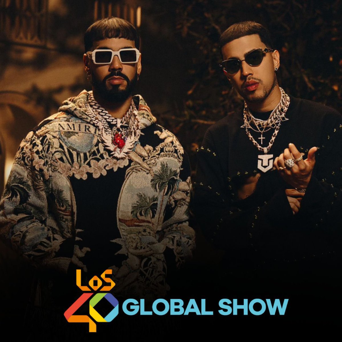 Este domingo en #40GlobalShow449 escucharemos en España y Latinoamérica a @BryTiago y @Anuel_2bleA con KILERITO ✨🎶 @40GlobalShow