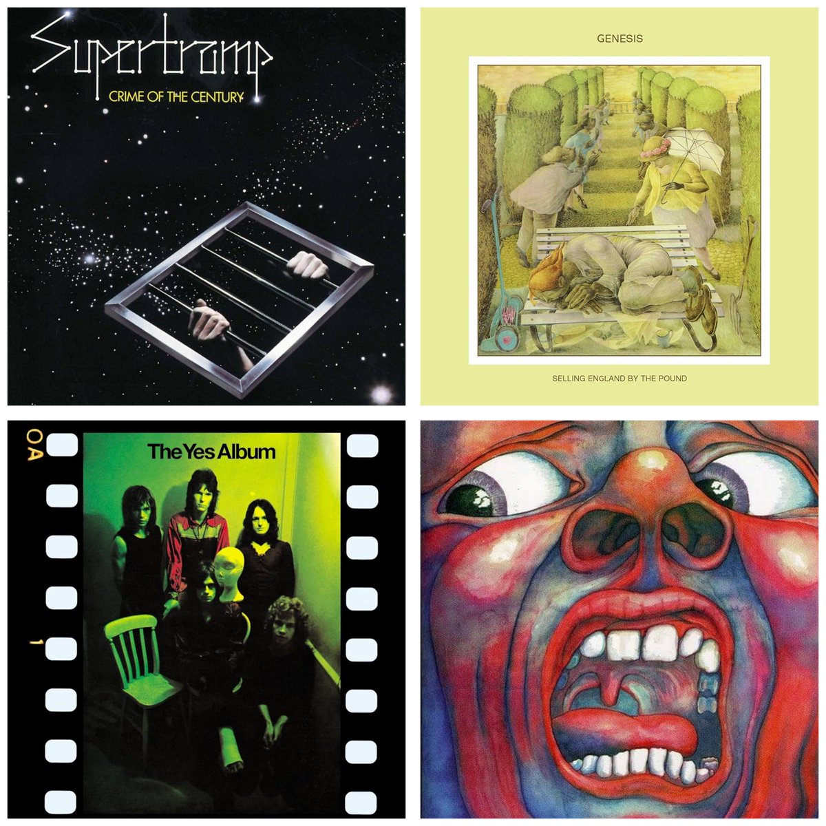 Hello everyone! Which of these albums do you prefer?

👉 Supertramp - Crime Of The Century 
👉 Genesis - Selling England By The Pound 
👉 Yes - The Yes Album 
👉 King Crimson - In The Court Of The Crimson King
