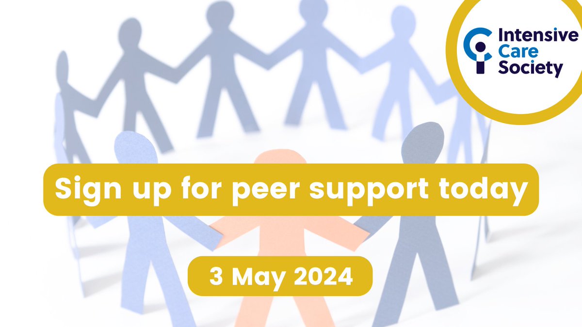 We have a few spots left for our Peer Support session on 3 May with our Director of Wellbeing @DrJulie_H Attend as a team to set up peer support in your ICU! Email wellbeing@ics.ac.uk to sign up and find out more below 👇 bit.ly/peersupport2024