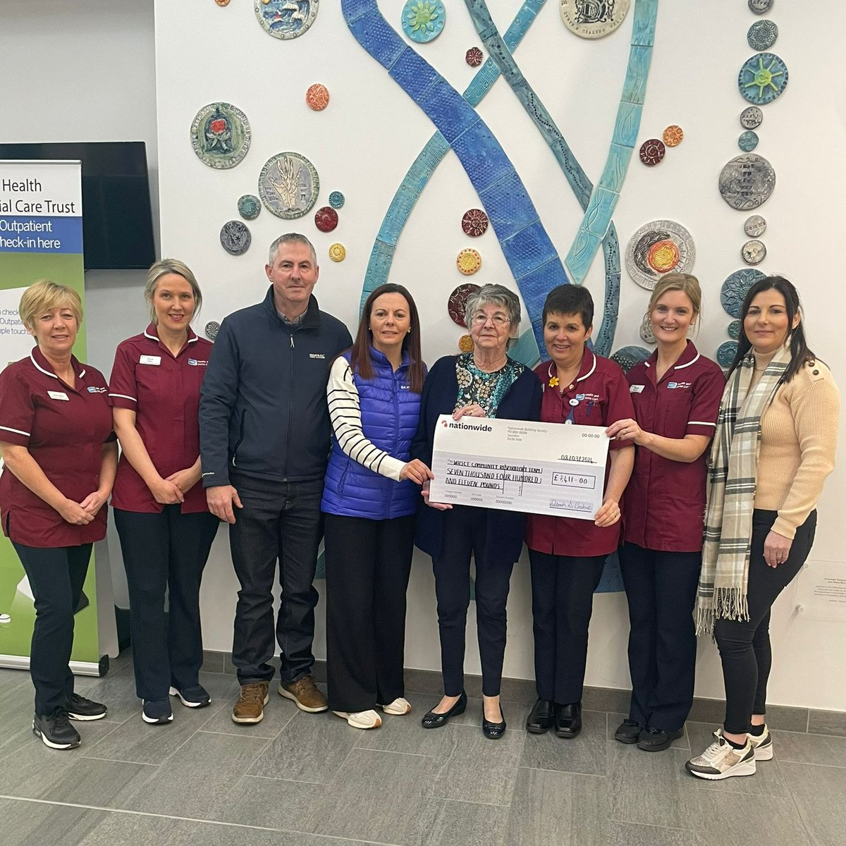 The Community Respiratory Team at Omagh Hospital and Primary Care Complex gratefully acknowledges a generous donation of £7,411 to from the McKay Family from Drumquin. The family raised this incredible total through ‘Martin’s Tractor Run’.