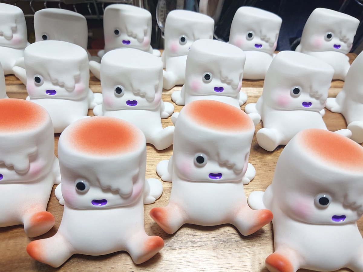 🤍新作ソフビ🤍 アンデッドマシュマロ ・プレーン ・焼きマシュマロ