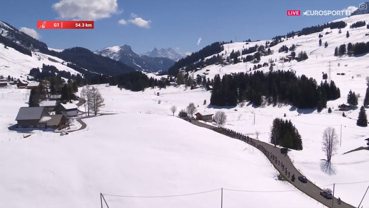 What an amazing view in @TourDeRomandie , Christmas is not far! 😍❄️ #TDR2024