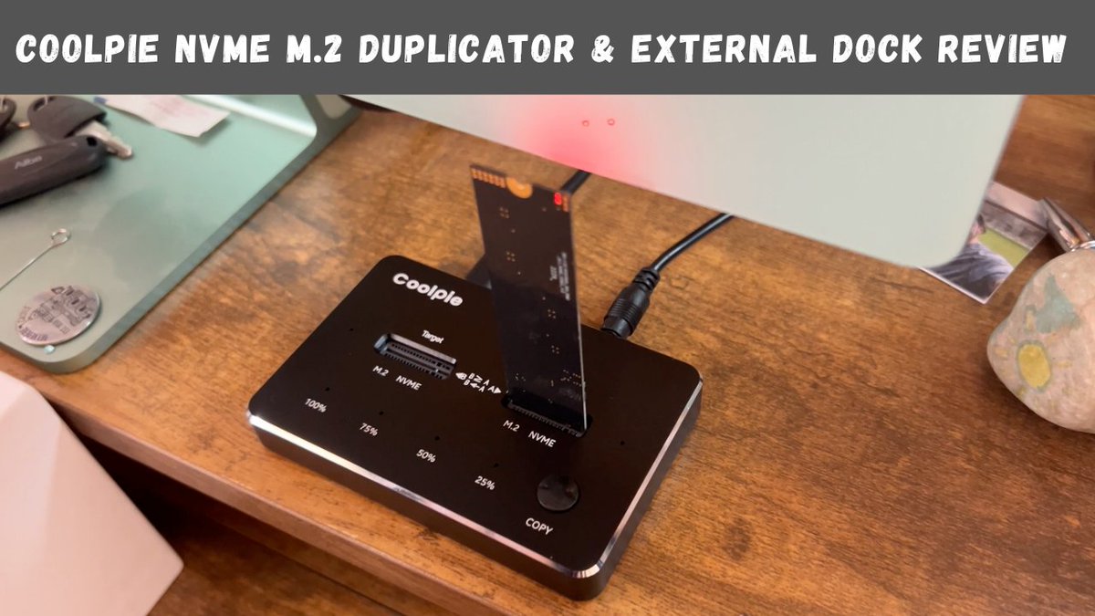 Today I unbox and review the #Coolpie NVMe M.2 Duplicator. This is an Offline Duplicator that can copy data from one M.2 SSD to another without a PC. It can also be used as an NVMe M.2 Dock. See how it works in our video. youtu.be/PmiCwlbAfbo #NVMe #SSD #M2DataCopy #PC