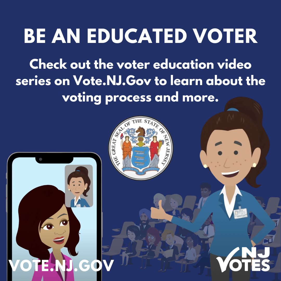 Voter education is important to making sure every citizen has the information they need to participate in our country’s democracy. Check out the voter education video series on Vote.NJ.Gov to learn more about specific voting topics. #NJVotes #VoterEducation