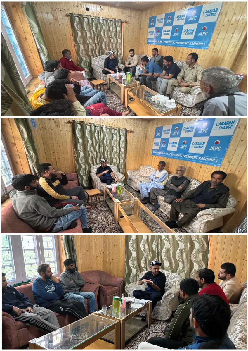 Today's booth interaction program at @JKPCOfficial Head Office, led by @YJKPC_ President @Mudasir__Karim , fostered crucial discussions on grassroots issues & amplifying voices from Durbal, Hanjik, Paris, Gariend (Budgam Constituency) ensuring every perspective counts. The…