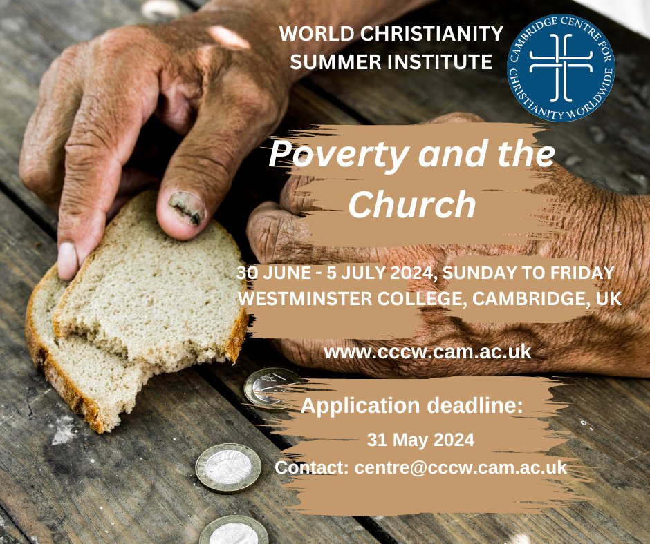 *** DEADLINE APPLICATION EXTENDED TO 31 MAY *** We unite, listen to God and each other, and work towards building societies of care, compassion, and justice. Download Application Form and Flyer: cccw.cam.ac.uk/summer-institu… Have questions? Reach out to centre@cccw.cam.ac.uk