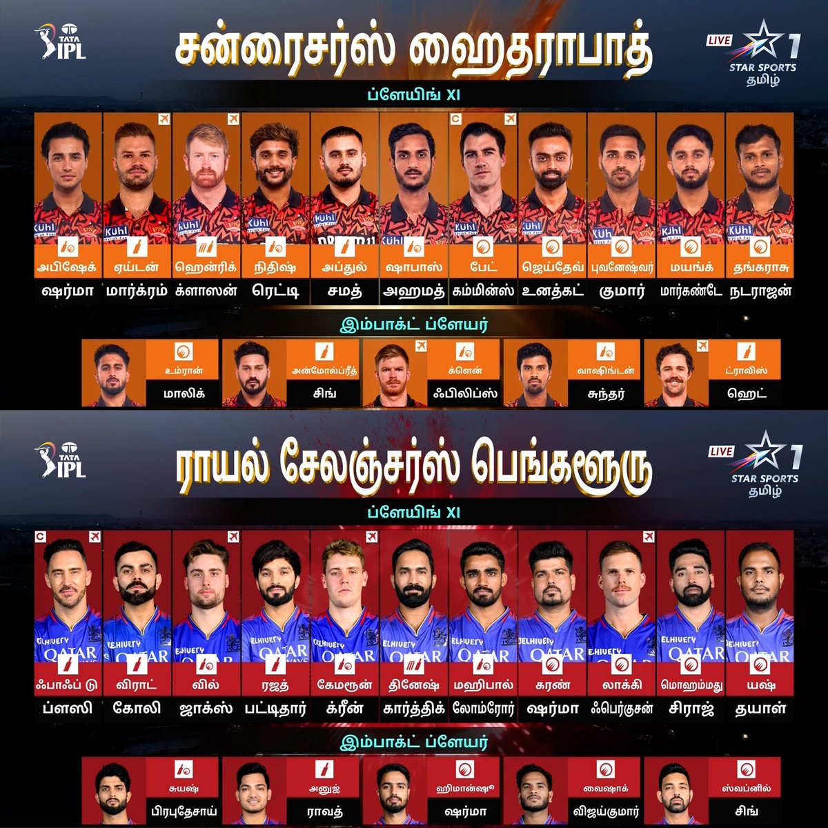 அதிரடி படை அமர்க்களம் பண்ண ரெடி! 🔥🔥🔥 📺 தொடர்ந்து காணுங்கள் | TATA IPL 2024 | Hyderabad vs Bengaluru | Star Sports தமிழில் #IPLOnStar