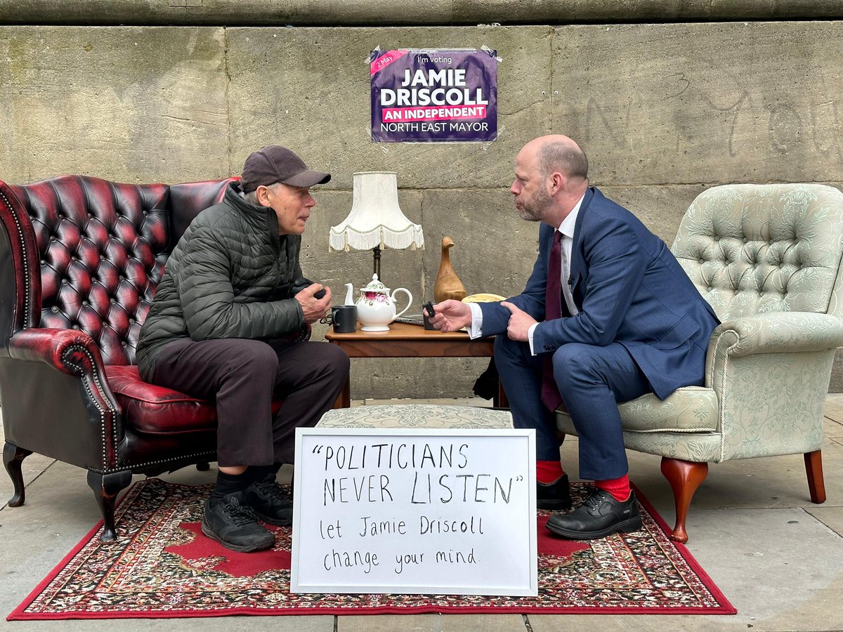 I’m at the Monument today in Newcastle until 13.30 chatting with people about how we make the North East a better place. A vote for me as North East Mayor means you’ll get a Mayor who listens.