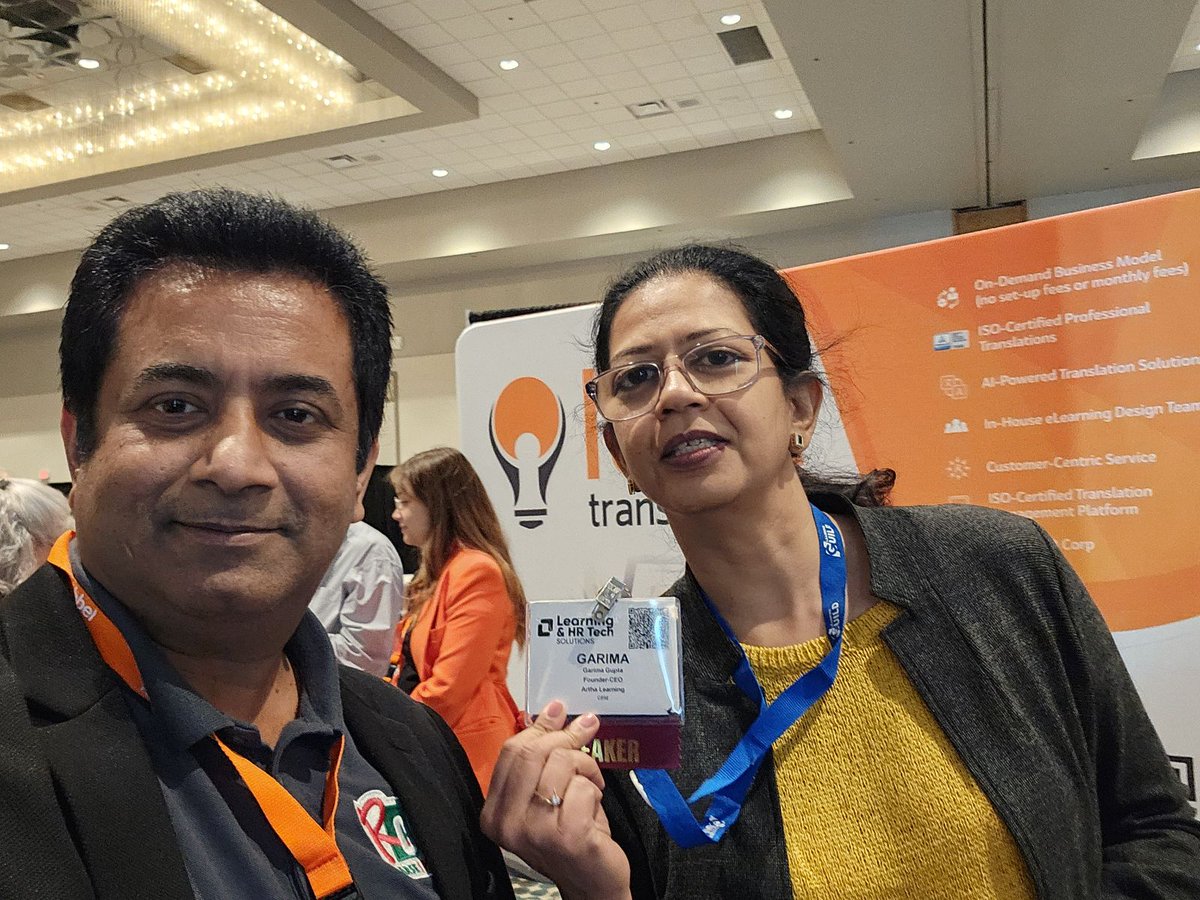 Exciting encounter with Garima Gupta, Founder-CEO of Artha, at Learning and HR Tech Solutions! Her innovative approach to learning is truly inspiring. Can't wait to explore how Artha's strategies can revolutionize our own learning initiatives. #HRLeadership #TechSolutions