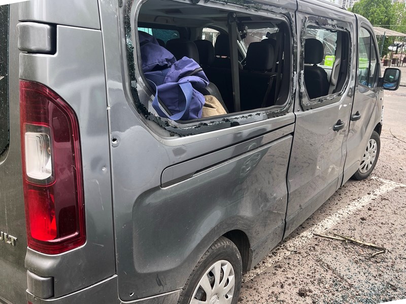 echo_Europe's tweet photo. Russia has once again demonstrated its contempt for #IHL.

Yesterday, two missiles struck the office of the EU's humanitarian partner, @DRCinUA, in Kharkiv.

While DRC personnel remained unharmed, two civilians were injured, and operations for local people had to be suspended. https://t.co/kS3aOrNGGF