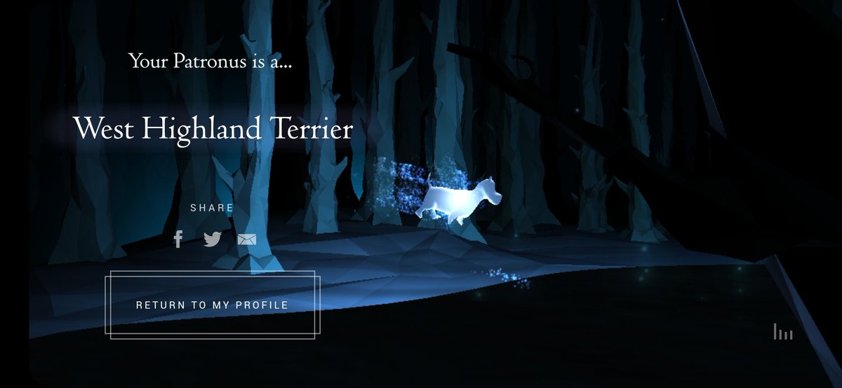 I discovered my Patronus is a West Highland Terrier. Find yours with

可愛いやん😆💓💓

 @wizardingworld wizardingworld.com/patronus #ExpectoPatronum