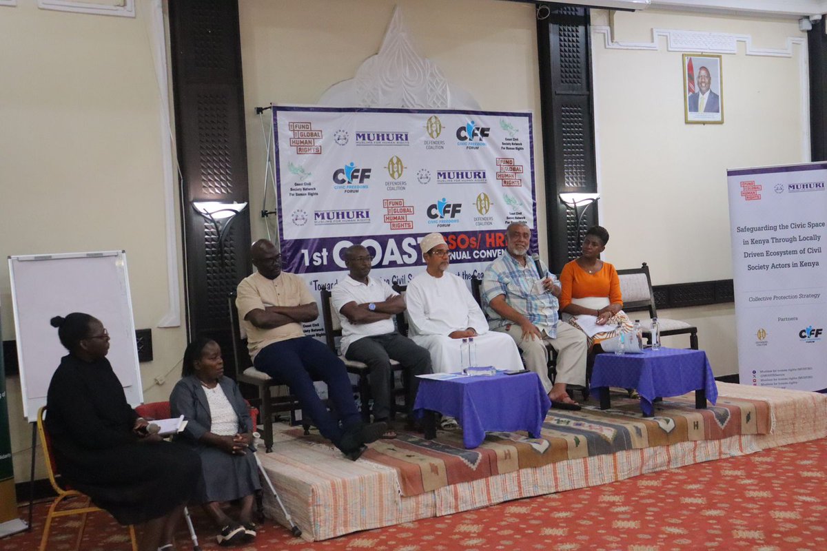 Today, the @DefendersKE is taking part in the Coast CSO and HRD Annual Convening convening organized with partners @MUHURIkenya to strengthen CSOs/HRDs collective protection mechanisms for coastal counties. @FundHumanRights @cff_kenya @AjendaKenya #CoastalRightsConvene