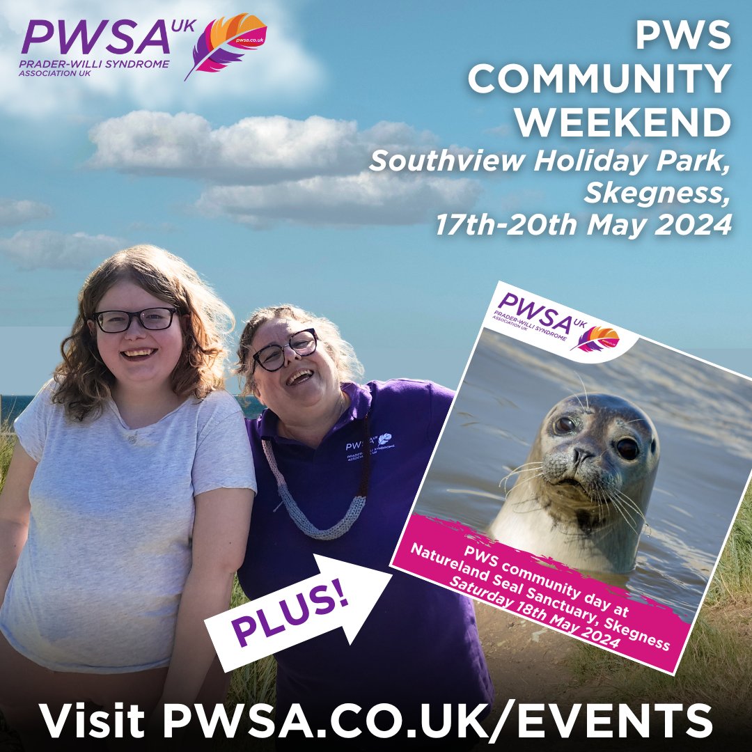 Oh, we do like to be beside the seaside! Why not join us for our PWS community weekend at Southview Holiday Park, in Skegness, from 17th-20th May? Or you can just join us for the day at Natureland Seal Sanctuary on the 18th. Find out more and book via pwsa.co.uk/events