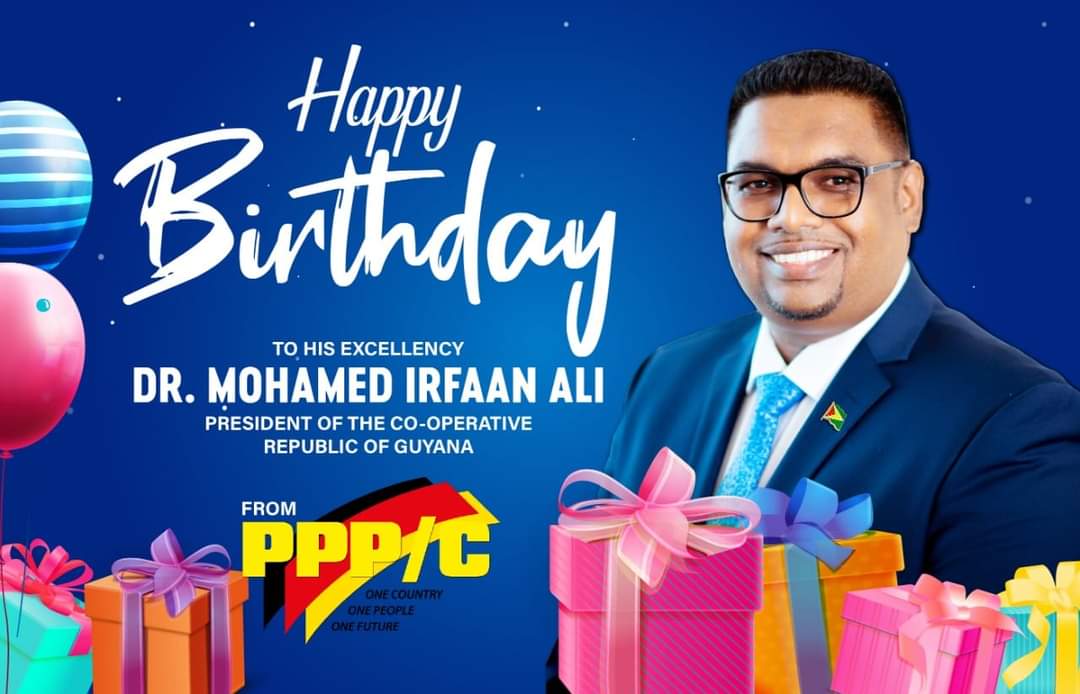 Please join us in extending birth anniversary greetings to His Excellency Dr Mohamed Irfaan Ali.