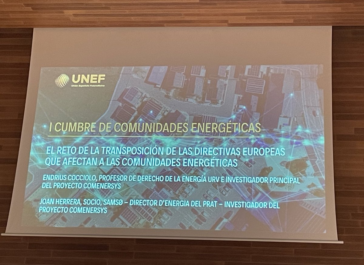 laura_presicce's tweet photo. Magnificas y muy enriquecedoras intervenciones de los compañeros del proyecto #comenersys @EndriusCocciolo y @herrerajoan sobre los retos de la transposición de las Directivas europeas que afectan a las #comunidadesenergeticas https://t.co/4M5GTv3Ooj