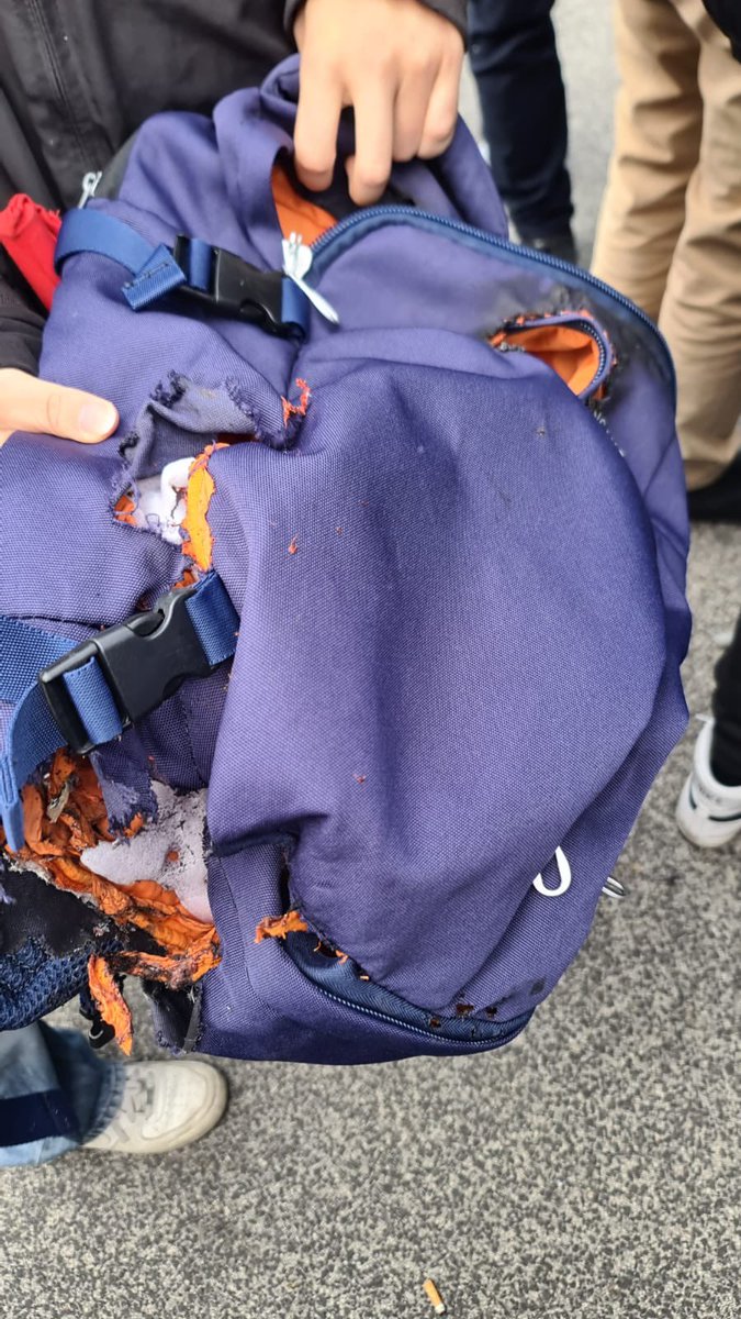 Today there was a manifestation for Palestine in rome, my friend was there. zionists started to throw paper bombs at the civilians trying to peacefully protest. One bomb almost exploded on a guy’s neck (friend of my friend) blowing his backpack and almost seriously injuring him