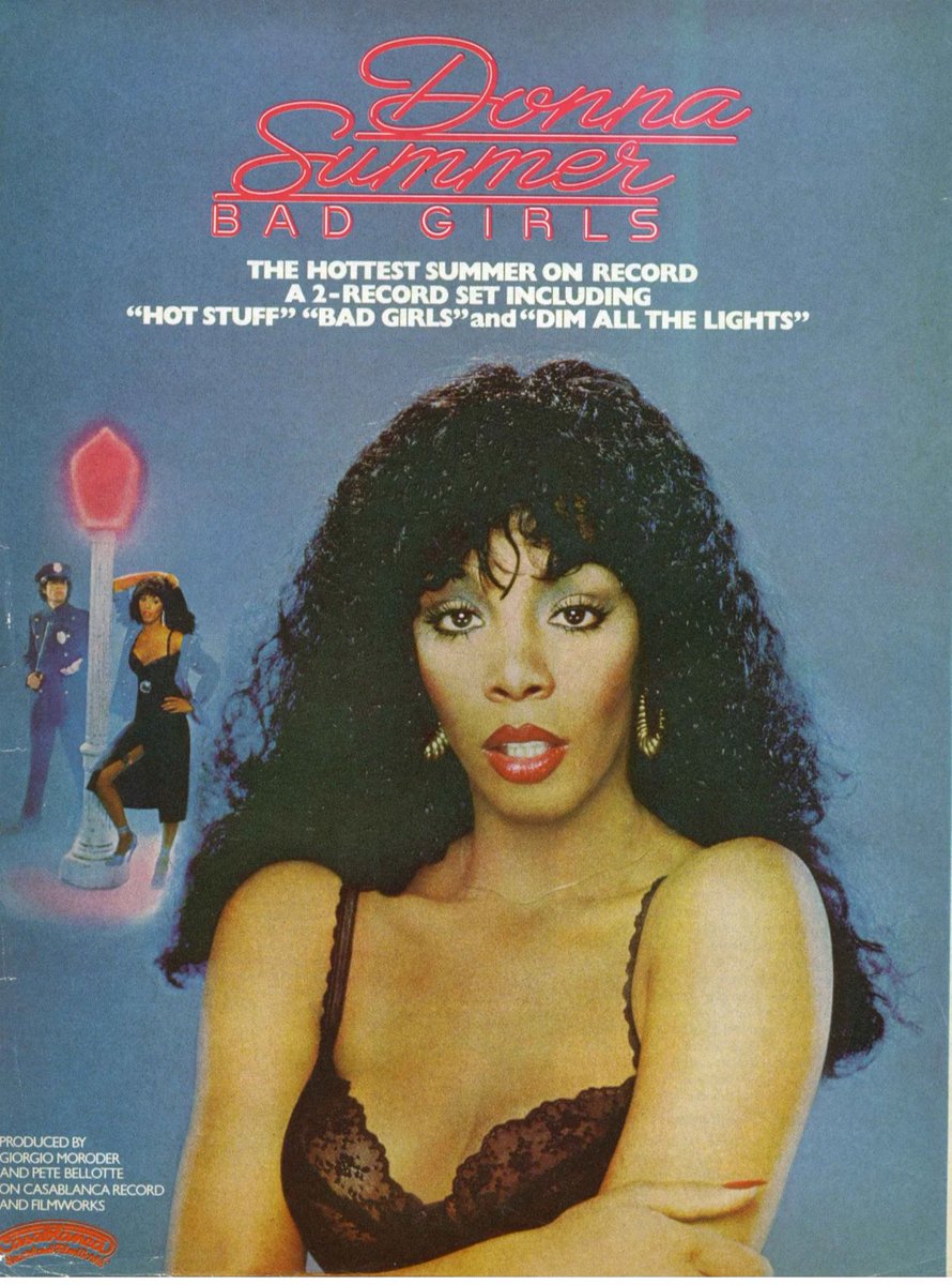 45 years ago today, #DonnaSummer released the album “Bad Girls.” It hit #1 on the Billboard 200, where it remained for 6 non-consecutive weeks. “Hot Stuff,” indeed!