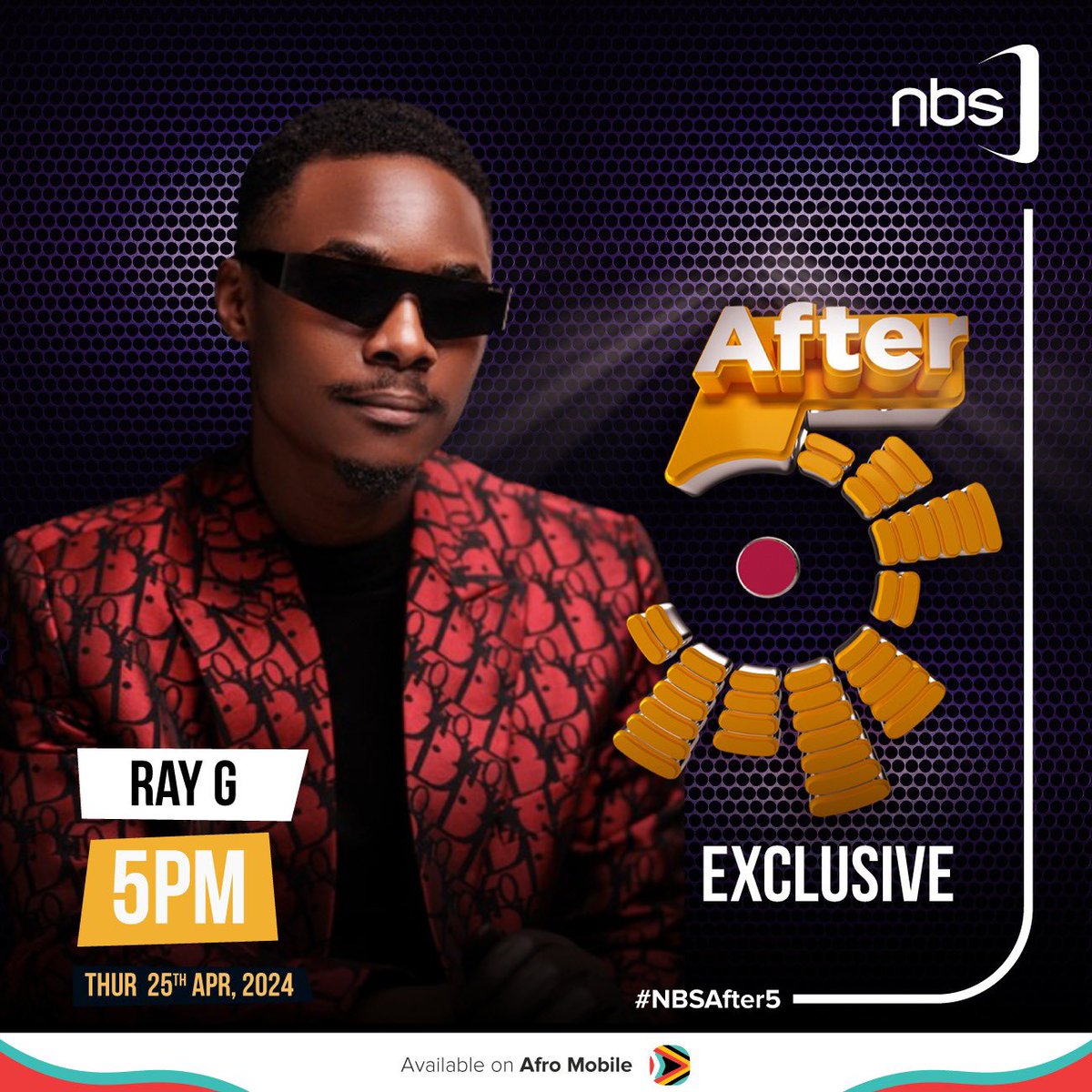 Is @Ray_G_official the best artiste in Uganda right now? Don’t miss him today on #NBSAfter5 #RayGLiveInConcert #LugogoCricketOval