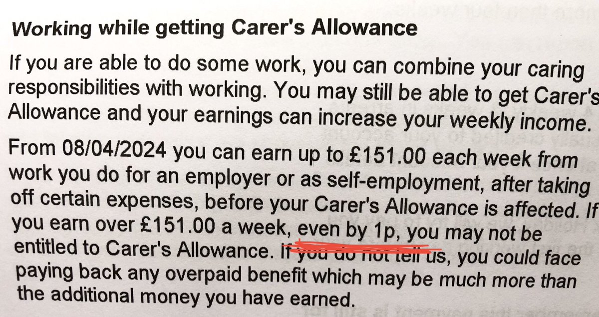 Ladies and gentlemen 
Received my #CarersAllowance letter from #DWP
What a #threat !!!
#Insult #Demoralising #1p #SavingYouBillions #TakenForGranted