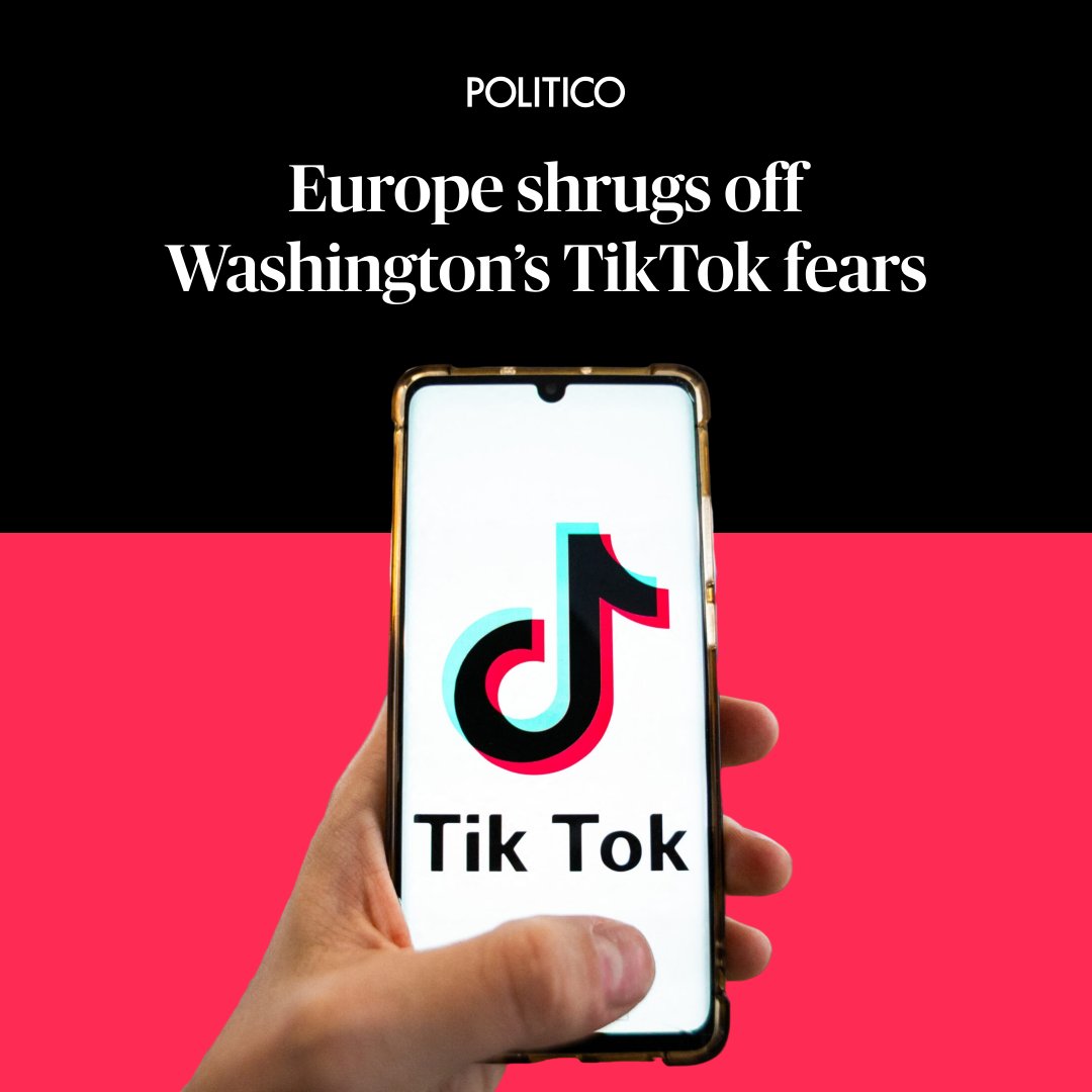 The US is worried enough about TikTok’s security risks to force the app’s sale under the threat of a ban. Europe is less convinced. 🔗 trib.al/KUj0AKl