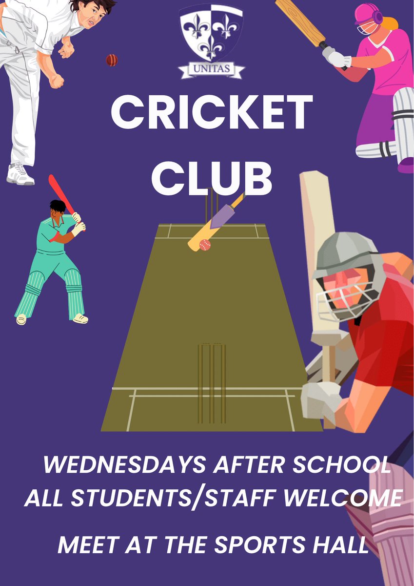 Our new cricket club starts on Wednesday! All students and staff welcome @Tredegar_PE