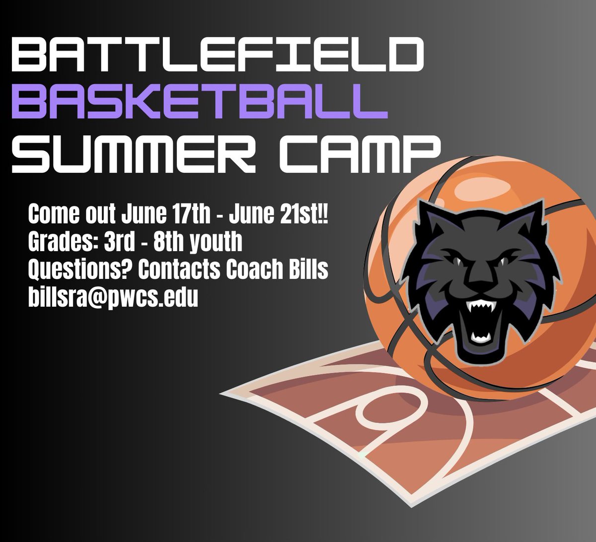 Annual Summer Basketball camp! Sign up now! form.jotform.com/240876195431158