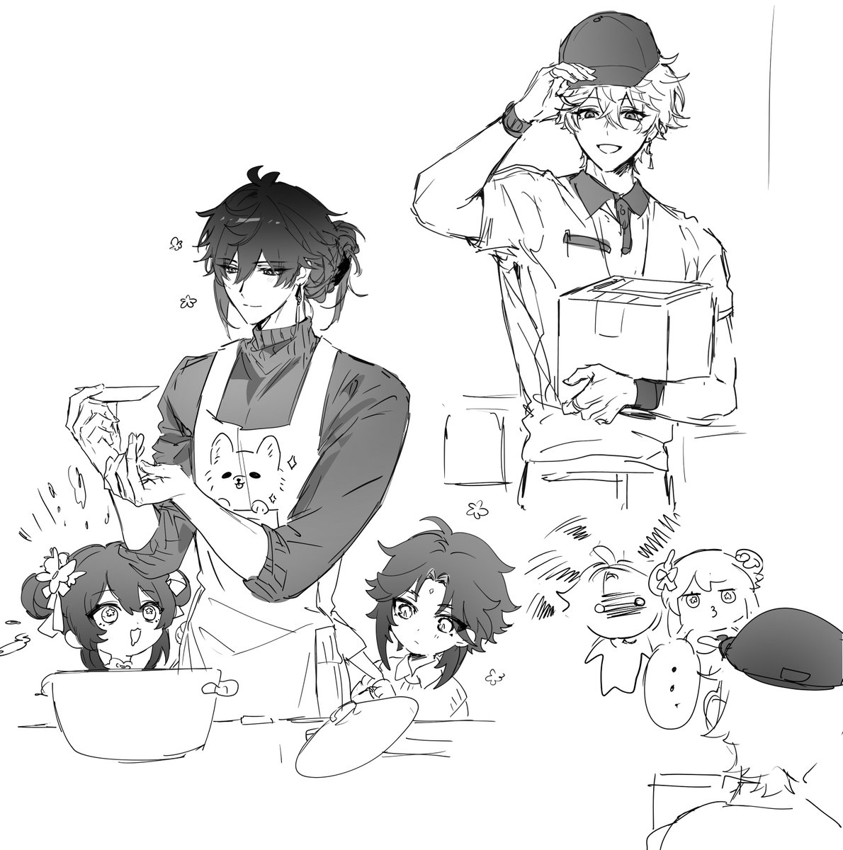 #tartali 
Delivery man Childe x housewife Zhongli